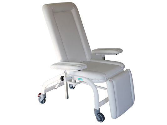 SILLÓN DONANTE con ruedas - mecánico - blanco