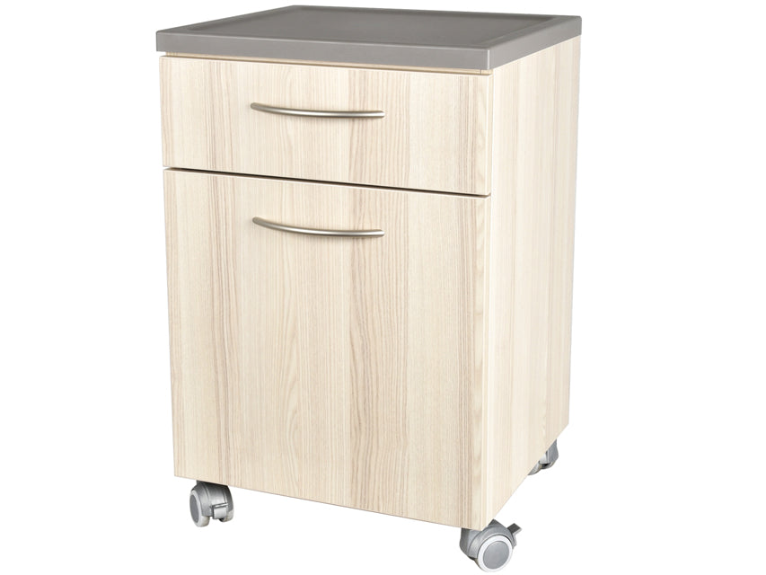 COMODINO con cassetto - beige striato