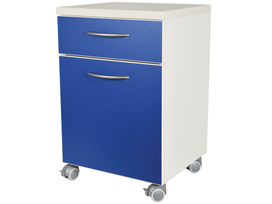 MESA DE NOCHE con cajón - azul