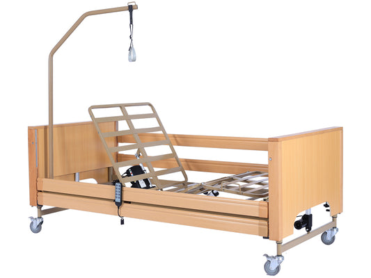 CAMA ELÉCTRICA CON 4 MOTORES REGULABLE EN ALTURA 84-125 cm - 3 articulaciones - 4 secciones