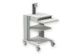 CARRELLO PRO - 2 ripiani, tastiera, supp. monitor, cassetto