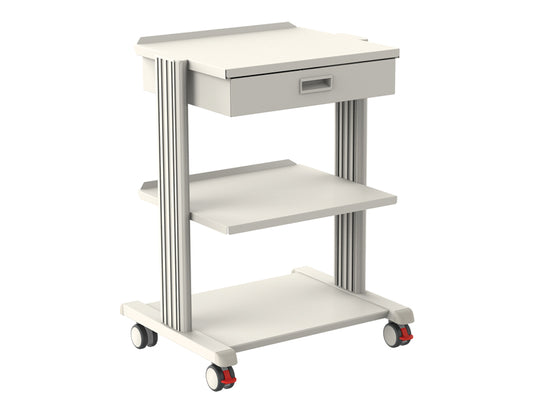 CARRELLO SMART - 2 ripiani 50x42 cm + base + cassetto
