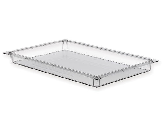 CASSETTO ISO PLASTICA TRASPARENTE 600x400x50 mm - chiuso