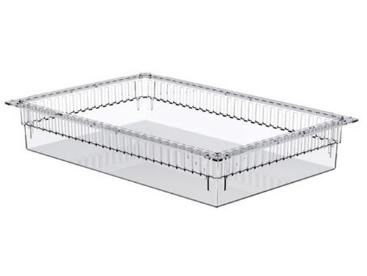 CASSETTO ISO PLASTICA TRASPARENTE 600x400x100 mm - aperto