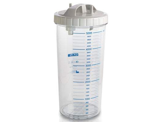 VASO 5 LITRI con coperchio - autoclavabile a 143°C
