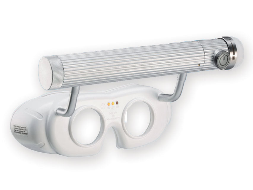 GAFAS LED NYSTAGMO CON BATERÍA - blanco