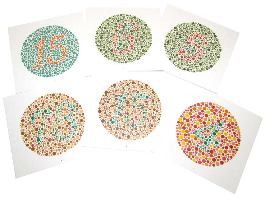TEST DE PERCEPCIÓN DEL COLOR GIMA - 15 tablas - nuevos números para adultos
