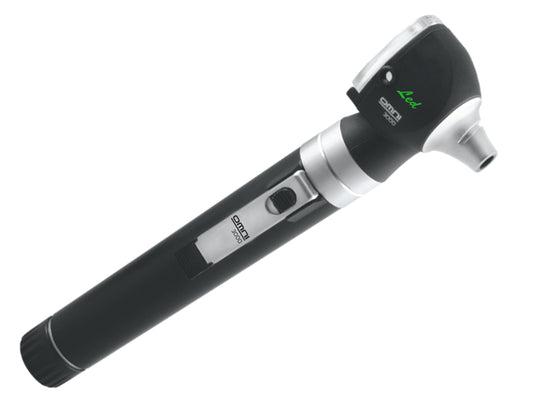 OTOSCOPIO SIGMA LED F.O. con manico ricaricabile e batteria - in borsetta morbida - nero