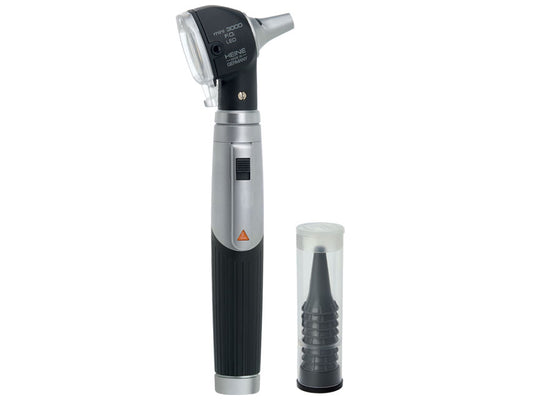 OTOSCOPIO HEINE MINI 3000 LED A F.O. - manico ricaricabile - nero - D-008.70.301