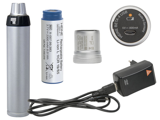 KIT MANICO Li-Ion RICARICABILE HEINE BETA4 USB - X-007.99.388