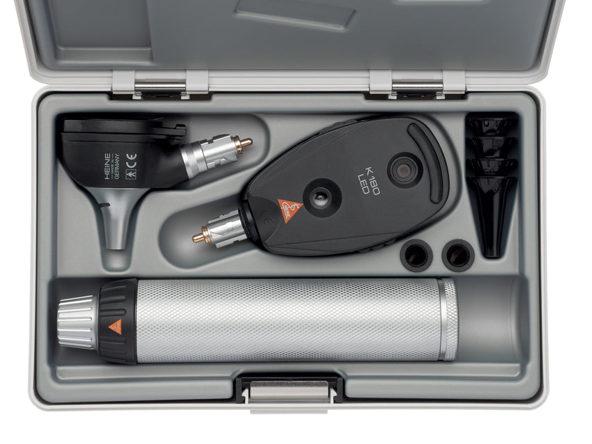 SET HEINE K 180 LED F.O. Otoscopio + Oftalmoscopio