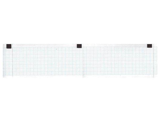 Carta termica ECG 50x30 mmxm - rotolo griglia blu