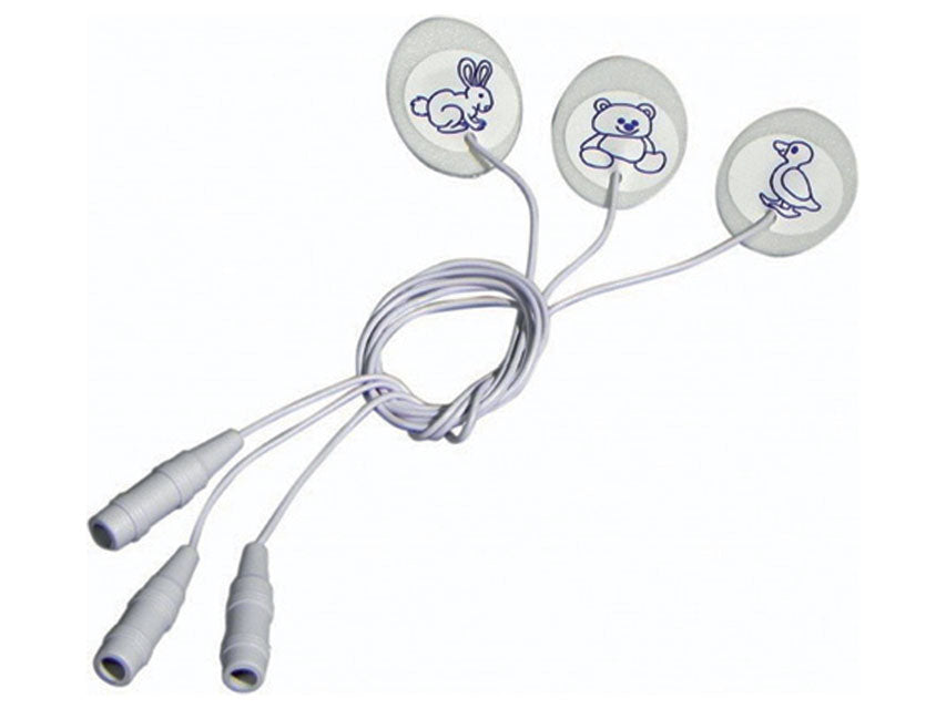 ELETTRODI FOAM MONOUSO 23-30 mm ovali con cavo 35cm - pediatrici