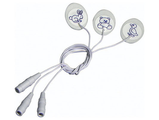 ELETTRODI FOAM MONOUSO 23-30 mm ovali con cavo 35cm - pediatrici