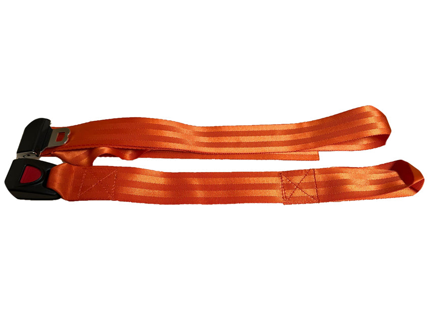 CINTURA DI SICUREZZA 2 pezzi - poliestere arancio - fibbia in metallo
