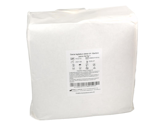 GARZA COTONE 10x10 cm confezione da 1 kg