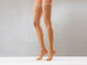 CALZA AUTOREGGENTE - S - forte compressione - beige