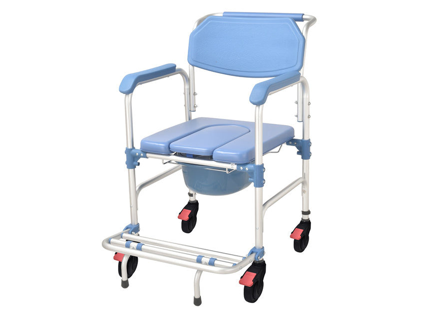 SEDIA A ROTELLE COMODA BLU