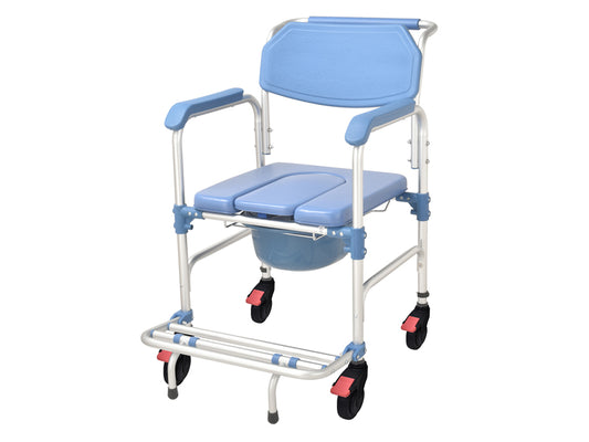 SEDIA A ROTELLE COMODA BLU