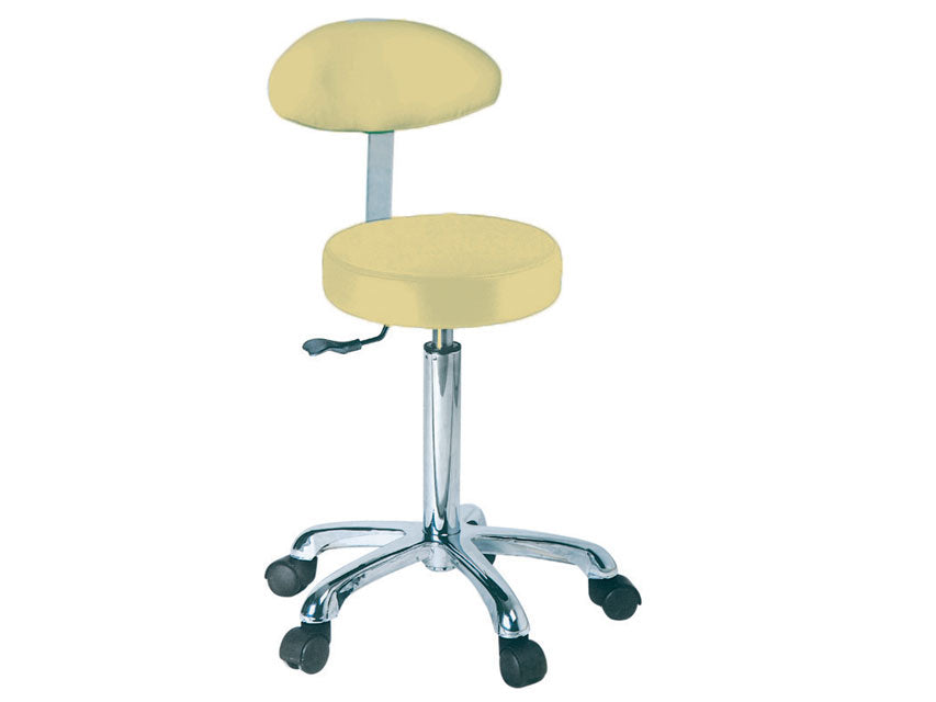 SGABELLO con schienale - beige