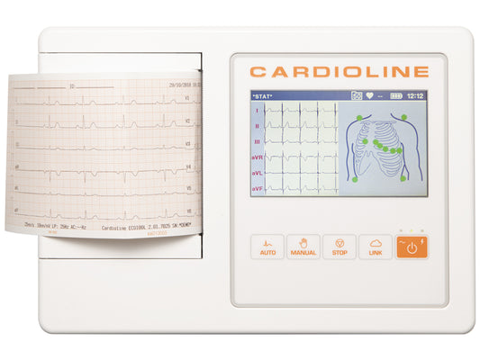 CARDIOLINE ECG100L FULL (Glasgow + EsayApp) - schermo a colori touch da 5"