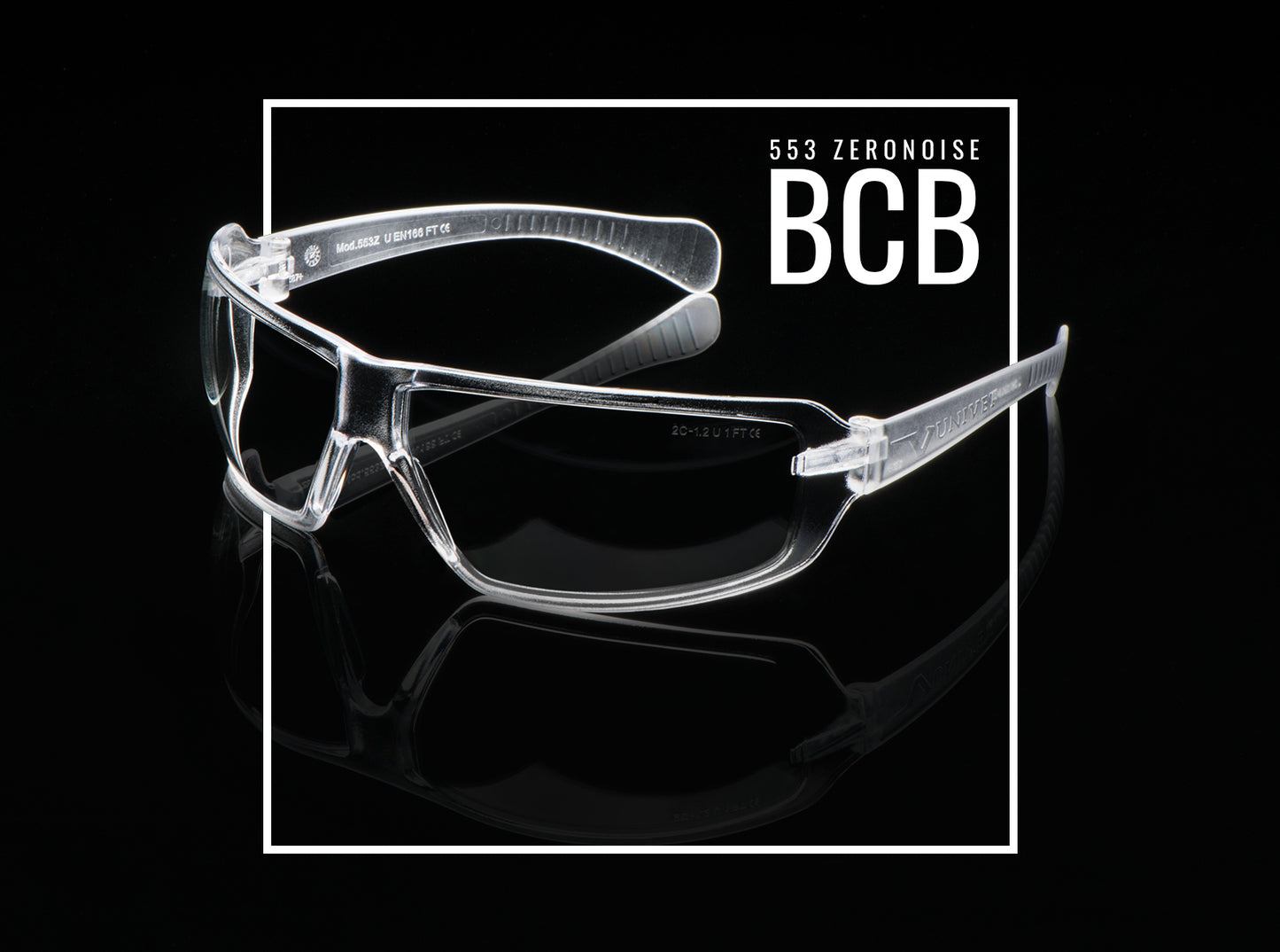 Occhiale di protezione UNIVET 553 ZERONOISE BIO CIRCULAR BALANCED confezione 10 pezzi