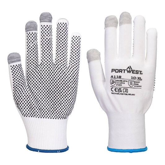 Guante táctil con puntos de PVC Grip 13 (Pk12)