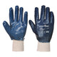 Guantes con puño elástico de nitrilo.