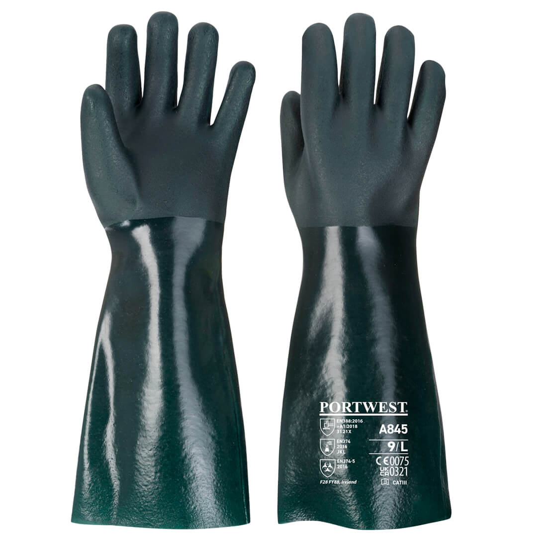 Guanto PVC a doppia armatura 45cm