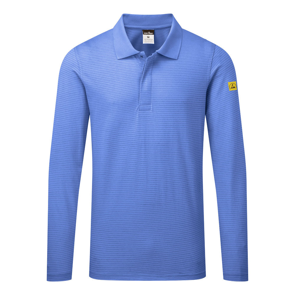 AS23HBR - Polo antistatica ESD L/S