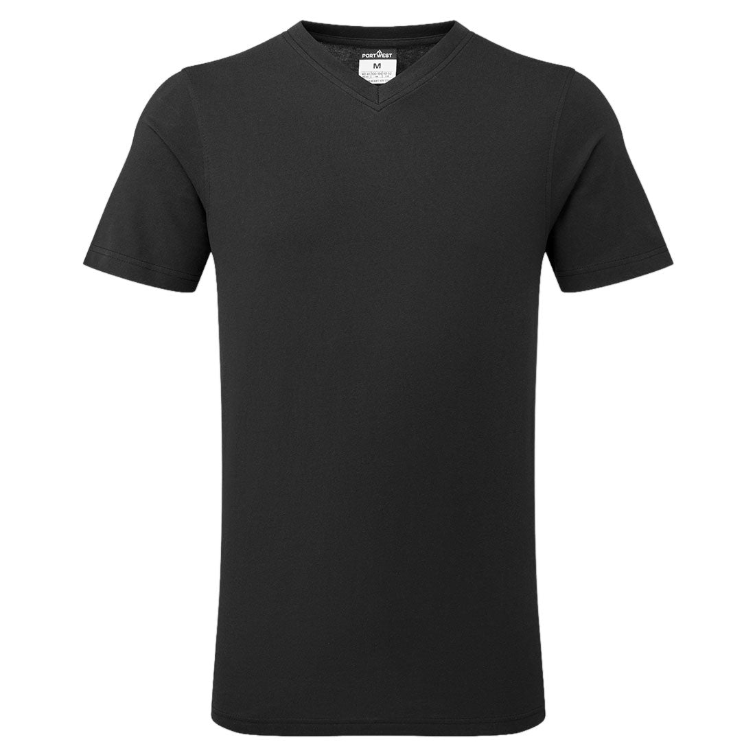 B197BKR - T-Shirt in cotone con scollo a V