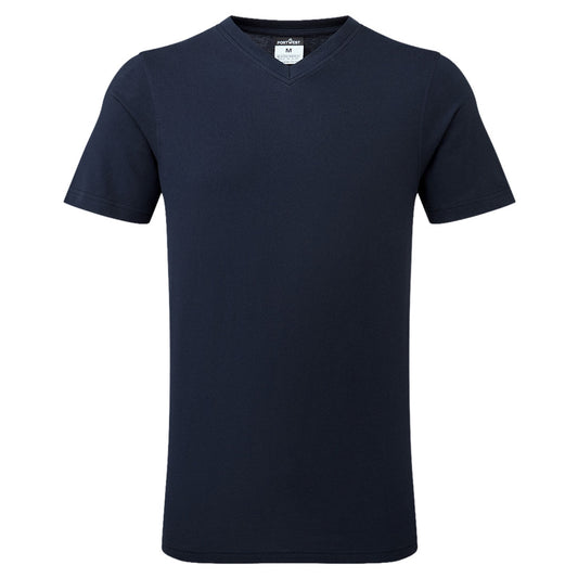 B197NAR - T-Shirt in cotone con scollo a V