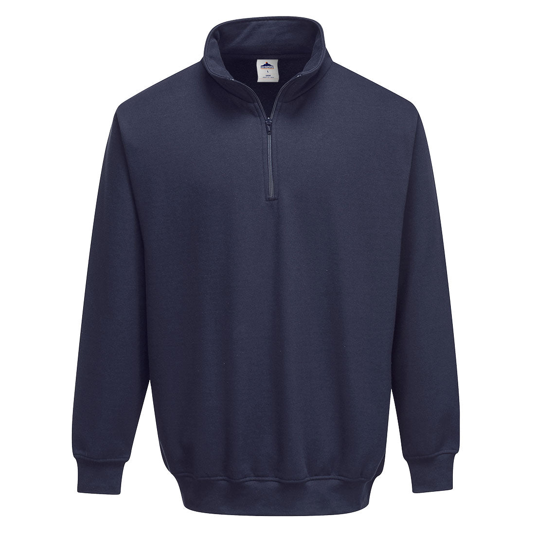 B309NAR - Sudadera Sorrento con cremallera y cuello