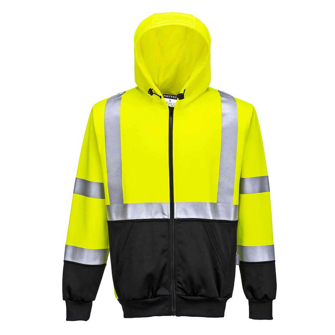 B315YBR - Sudadera bicolor con capucha Hi-Vis