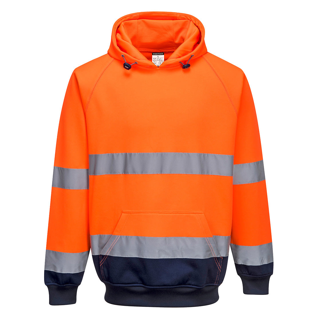 B316ONR - Sudadera bicolor con capucha Hi-Vis
