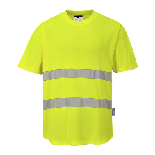 C394YER - Camiseta Alta Visibilidad Confort de Algodón y Malla