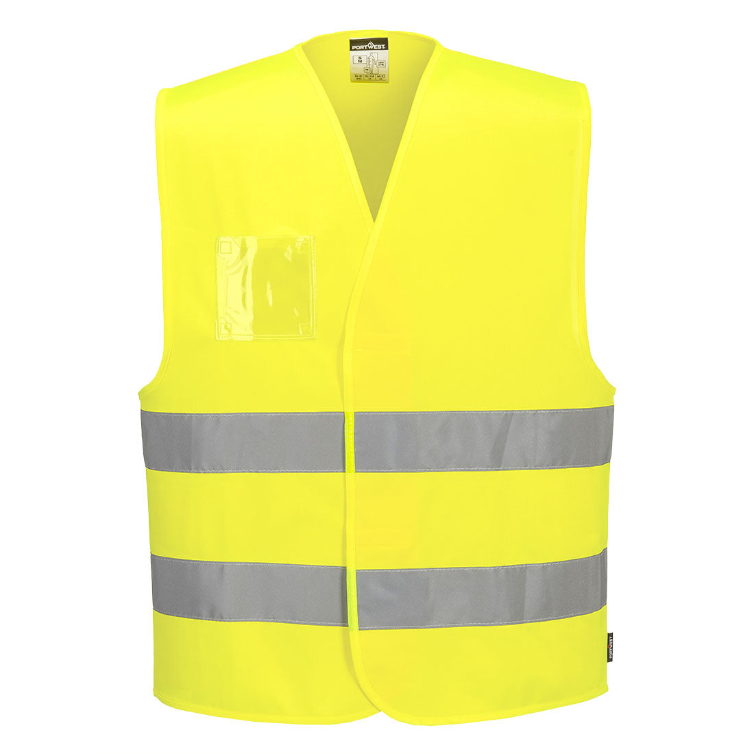 C475YER - Chaleco con porta credencial de alta visibilidad