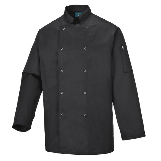 C833BKR - Chaqueta Suffolk con botones a presión L/S