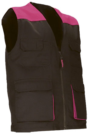 Gilet da lavoro multitasche leggero e bicolore Thunder