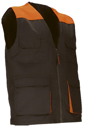 Gilet da lavoro multitasche leggero e bicolore Thunder
