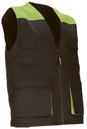 Gilet da lavoro multitasche leggero e bicolore Thunder