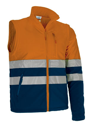 Giacca staccabile softshell bicolore Brampton