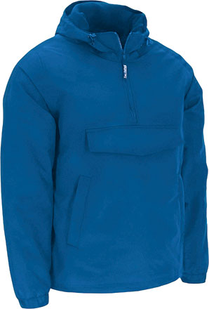 Anorak con cappuccio e mezza zip Oak