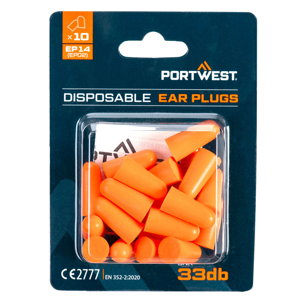 EP14ORR - Tappi auricolari in schiuma di PU Confezione blister (10 paia)