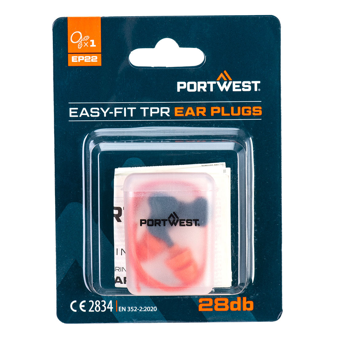 EP22ORR - Tapones TPR con cordón Easy Fit (1 par)