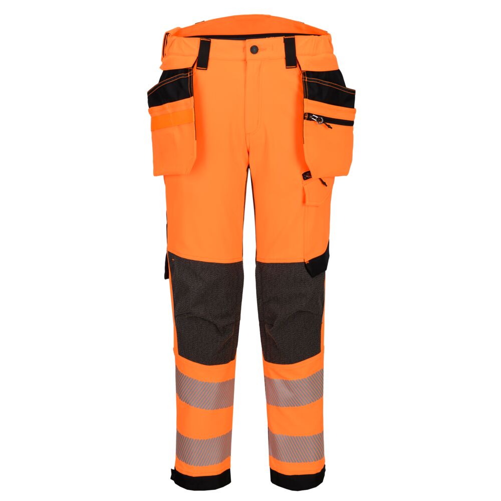 EV448OBT - EV4  Pantaloni Stretch Hi-Vis Classe 2 con tasche Holster staccabili