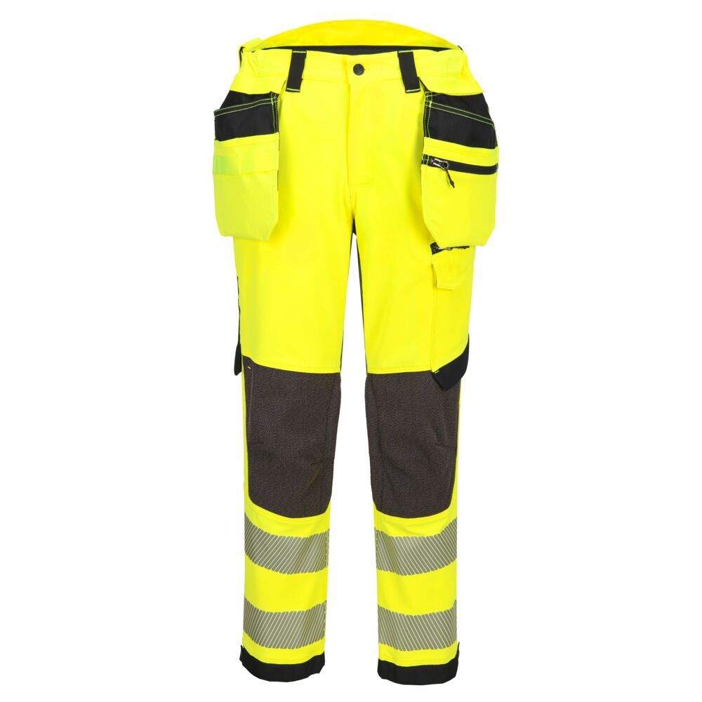 EV448YBR - EV4  Pantaloni Stretch Hi-Vis Classe 2 con tasche Holster staccabili