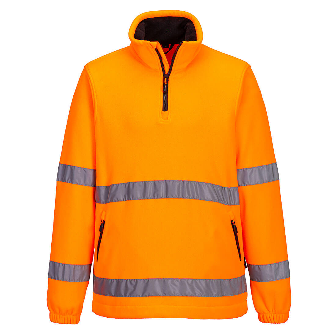 F302ORR - Pile Hi-Vis mezza zip