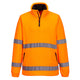 F302ORR - Pile Hi-Vis mezza zip