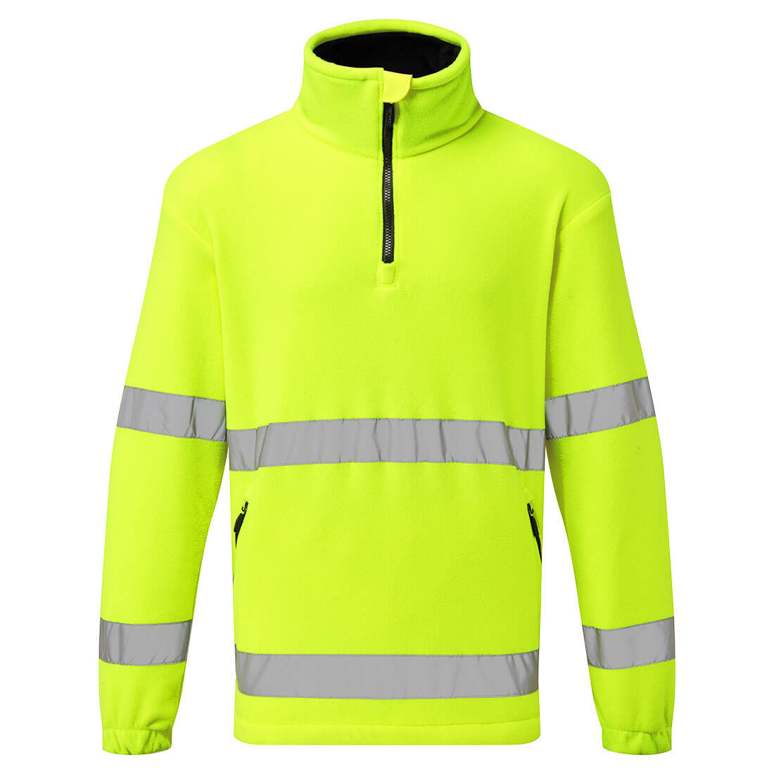 F302YER - Pile Hi-Vis mezza zip